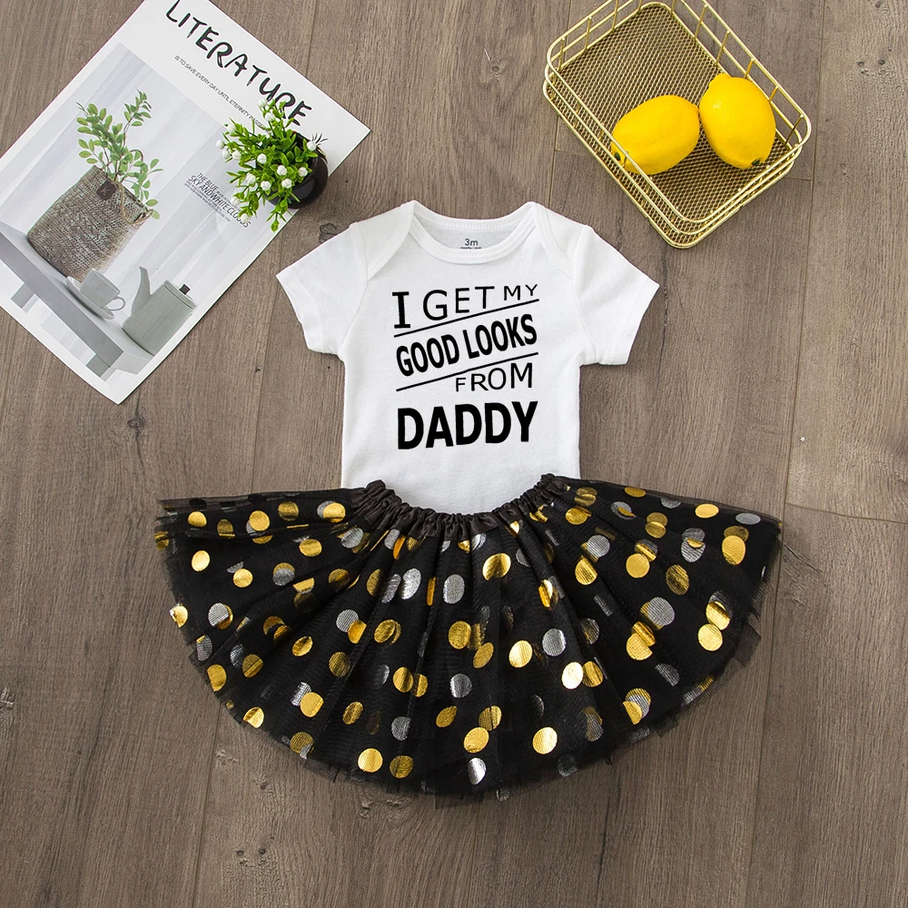 Я получу свой хороший внешний вид от папа для новорожденных и маленьких девочек