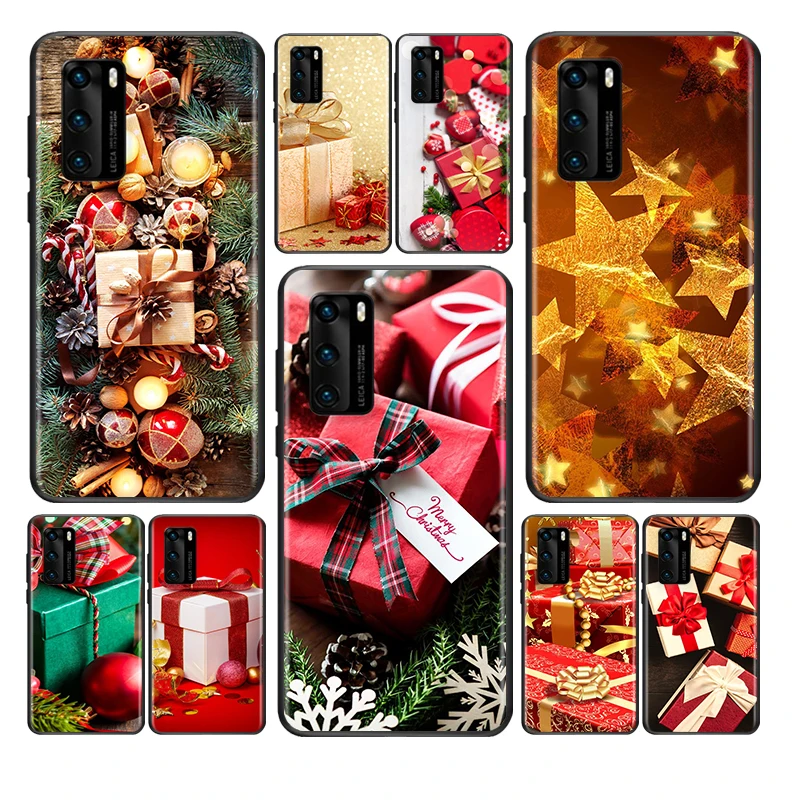 

Christmas Christmas Gifts For Huawei Mate 40 RS 30 20 10 P Smart 2021 2020 Z S Plus Pro Lite 2019 2018 Black TPU Phone Case