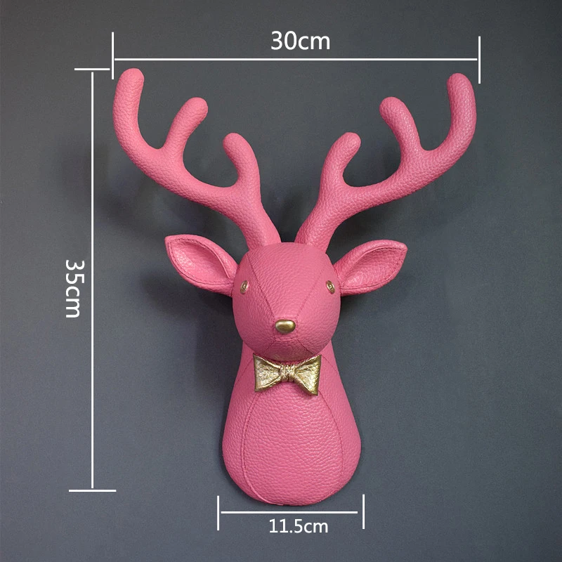 

Home Wall Decor,3D Deer Head,Statue,Sculpture,Living Room Decoration Accessories,Figurine Miniature,Size 30*35*13cm,Hanging Art