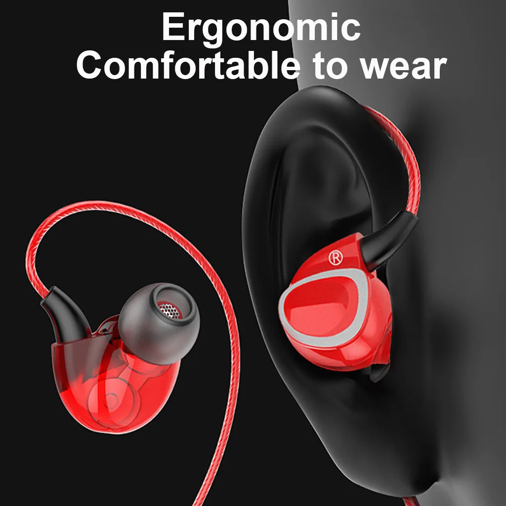 HIFI Earphone Dual Dynamic Driver 3.5MM Headset Bass Stereo Earbuds With Mic | Электроника