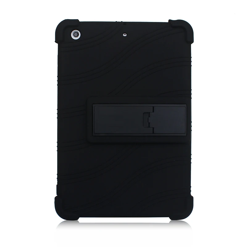 Черный SZOXBY для Apple Ipad Mini 1 2 3 7,9 дюймов силиконовый чехол для планшетных ПК анти-осенний Корпус кронштейн Hockproof ударопрочный Стенд мягкий чехол - Цвет: Черный