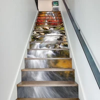 waterfall river staircase sticker stairs decoration pattern steps floor house stairs art decals self adhesive diy pvc wallpaper