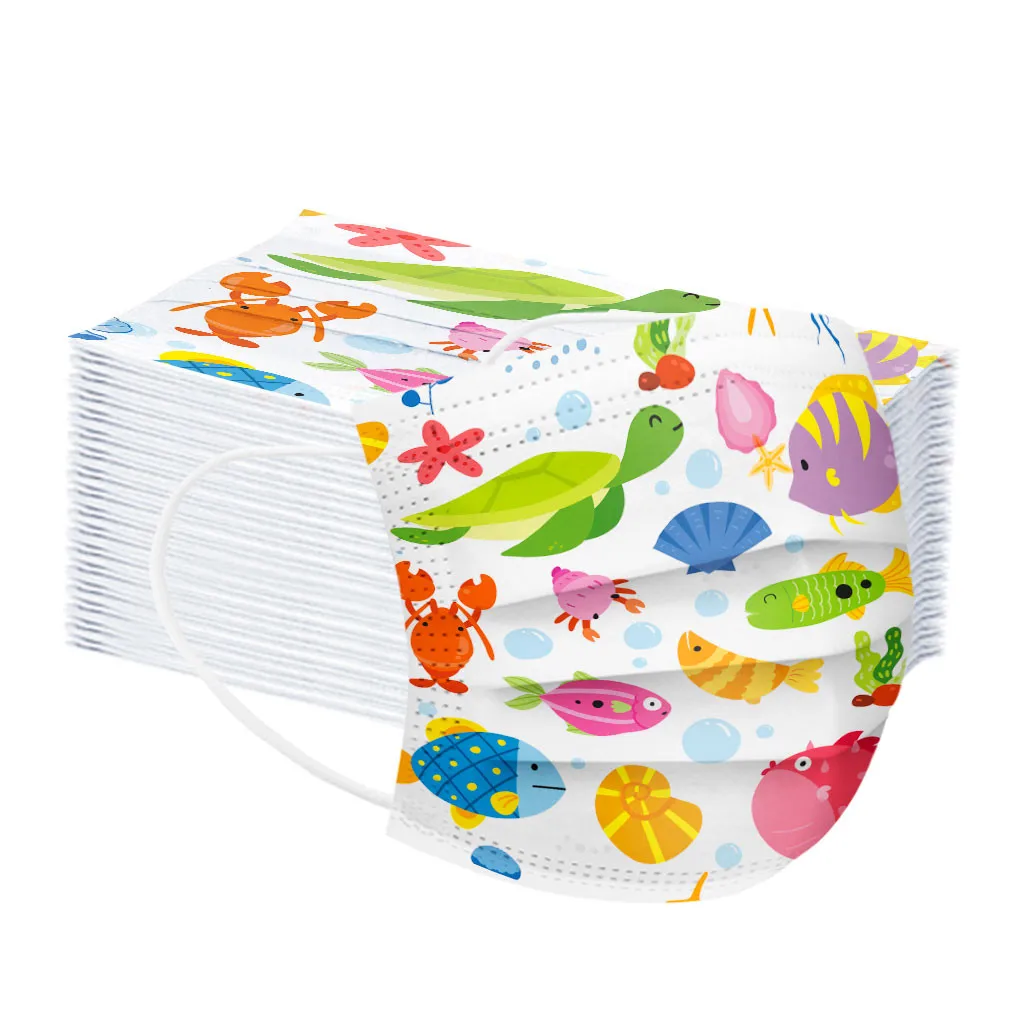 

Breathable Print 50pcs Reusable Face Facemask masks washable One time Disposable Facemask For Adults Facial masks Maski Na Twarz