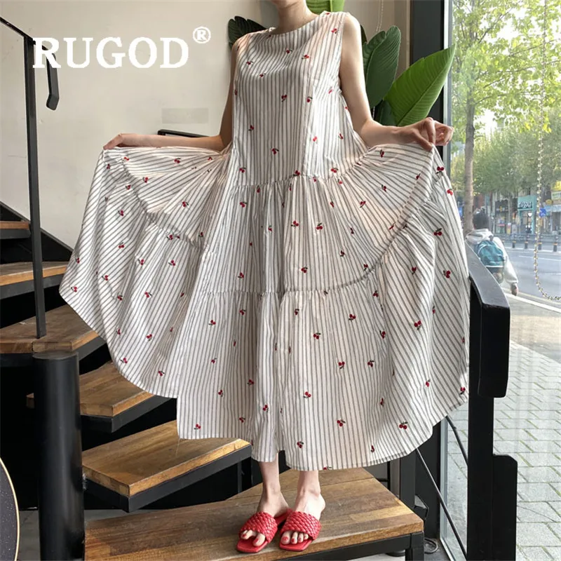 Женское платье без рукавов RUGOD Элегантное Длинное Летнее Платье макси с