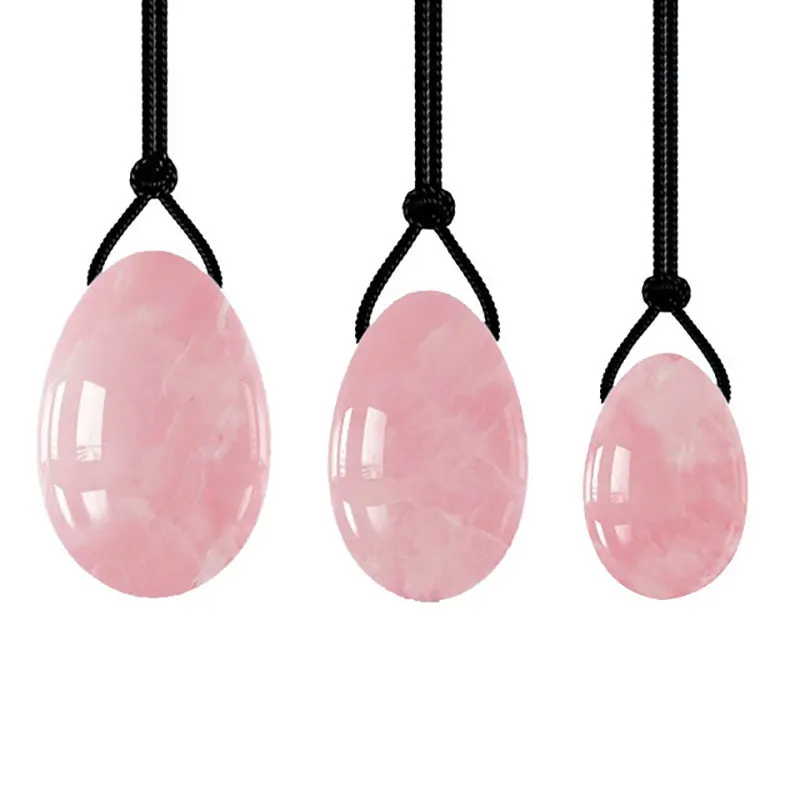 Натуральные нефритовые вагинальные яйца из Натурального Розового Кварца -