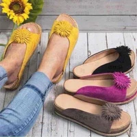 2021 fashion womens sandals platform retro shoes woman bohemian women slippers summer floral sandals bohemian women slippers
