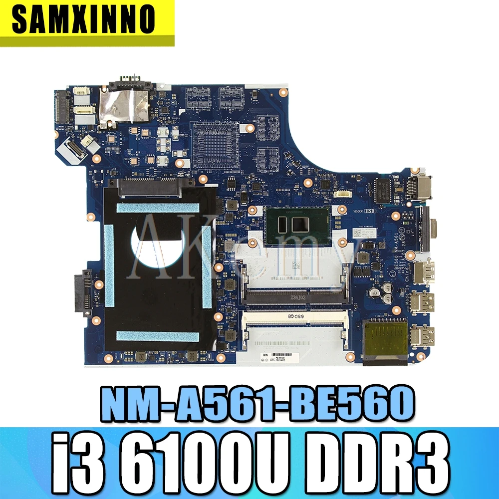 SAMXINNO For Lenovo Thinkpad E560 E560C notebook motherboard BE560 NM A561 mainboard FRU 01AW102 CPU i3 6100U DDR3 100% test|Материнские