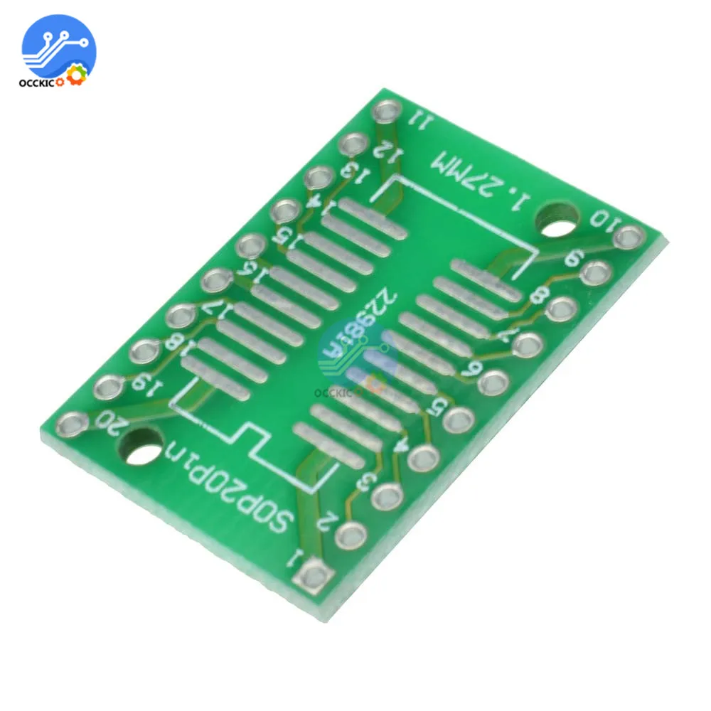 10 шт. SOP20 SSOP20 TSSOP20 для DIP20 Pinboard SMD DIP адаптер 0 65/1 27 мм PCB конвертер|Запасные части| |