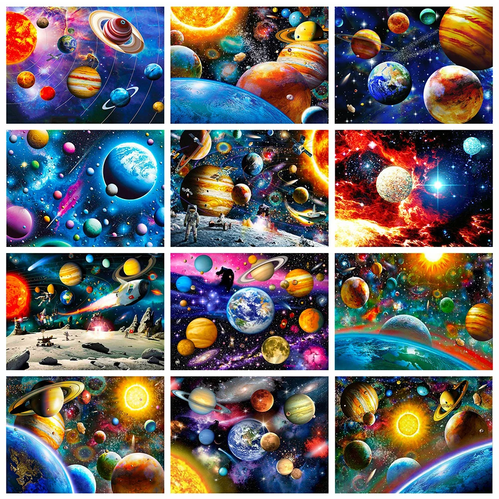 

Evershine Diamond Painting Universe 5D DIY Diamond Embroidery Space Landscape Full Square Rhinestone Mosaic Home Decor