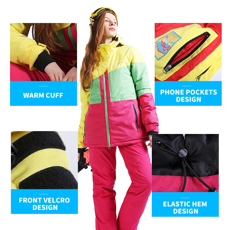 SAENSHING брендовая лыжная куртка для женщин куртки сноуборда водонепроницаемая