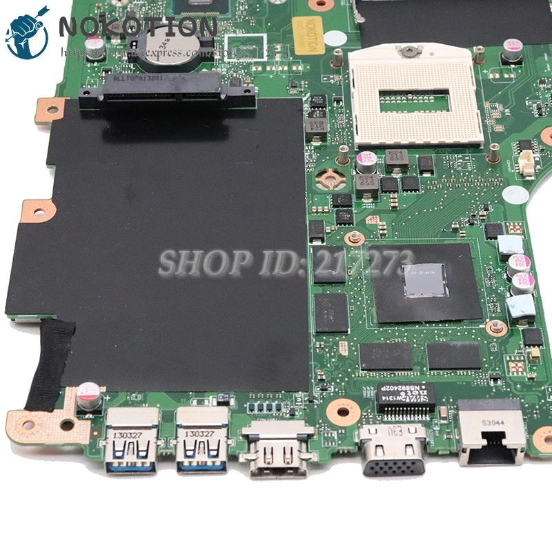 NOKOTION For Acer aspire V3-772 V3-772G Laptop Motherboard EAVA70HW NBM7411001 MAIN BOARD DDR3L GT750M 4G graphics Free CPU |
