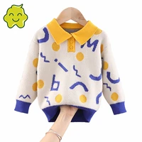 toddler kid boy clothes autumn winter warm pullover top long sleeve letter sweater girl fashion knitted gentleman knitwear 2t 7t