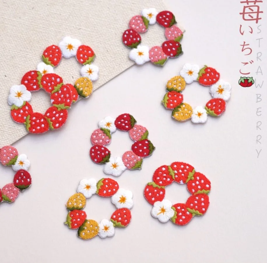 Patch hot patch on clothes fashion sweetheart strawberry doughnut pattern clothing repair DIY design accessories | Дом и сад