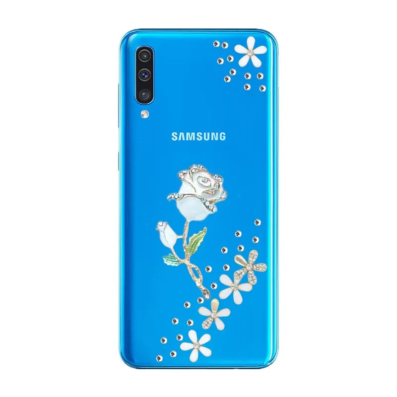 3d с украшениями в виде кристаллов со стразами чехол для телефона samsung Galaxy A70 A50 A30 M40