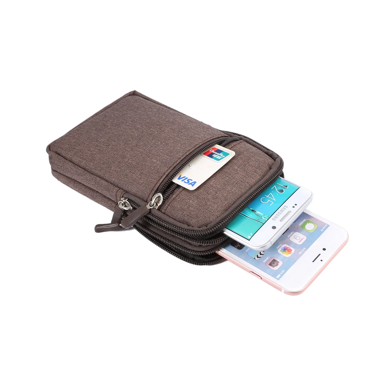 Ковбойский тканевый чехол для телефона Сумка с зажимом ремня Iphone 7 8 11 12 X Samsung S8 S9 S10