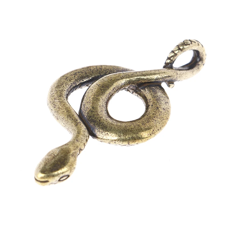 

1 Pcs Brass Snake Key Ring Key Chain Outdoor Accessories EDC Copper Snake Car Hanging