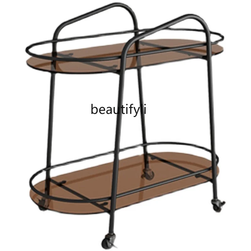 Скандинавский диван-тележка GY домашний мобильный стеллаж для хранения винный