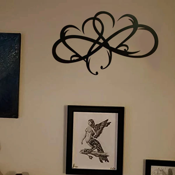 

Infinity Heart Steel Wall Decoration Personalized Metal Wall Home Bedroom Art Ornaments Anniversary Gifts 40.5X35.5cm LBShipping