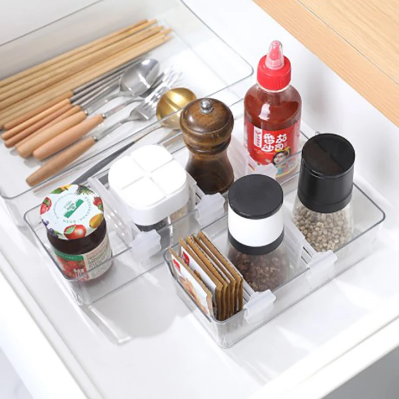 

Refrigerator Storage Partition Board Free Combination Plastic Kitchen Tools Snap Type Bottle Can Shelf Sorting Partition Board