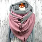 Большие женские длинные кашемировые шарфы, Зимняя шерстяная смесь на пуговицах, мягкая женская шаль, клетчатый шарф, модный Декор 2021 # T2G