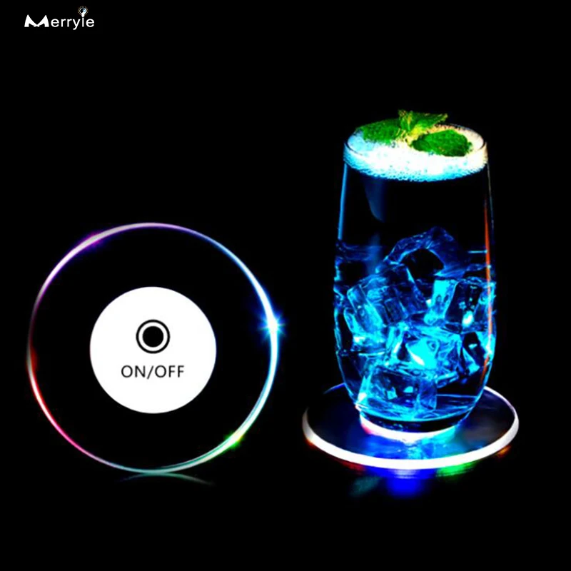 

LED-подставка для коктейлей, 3 шт., для бара, клуба, бокала для вина, подставка для бутылок, ночсветильник, цветной коврик, чашка для кофе, чая, дл...