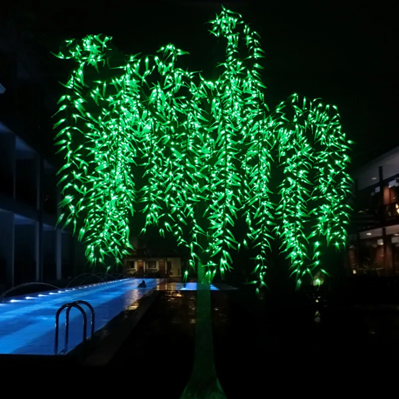 

Наружное непромокаемое светящееся дерево, искусственная ива, 960 светодиодов, высота 1,8 м/фута, Ландшафтная лампа для свадьбы, Рождественский Декор