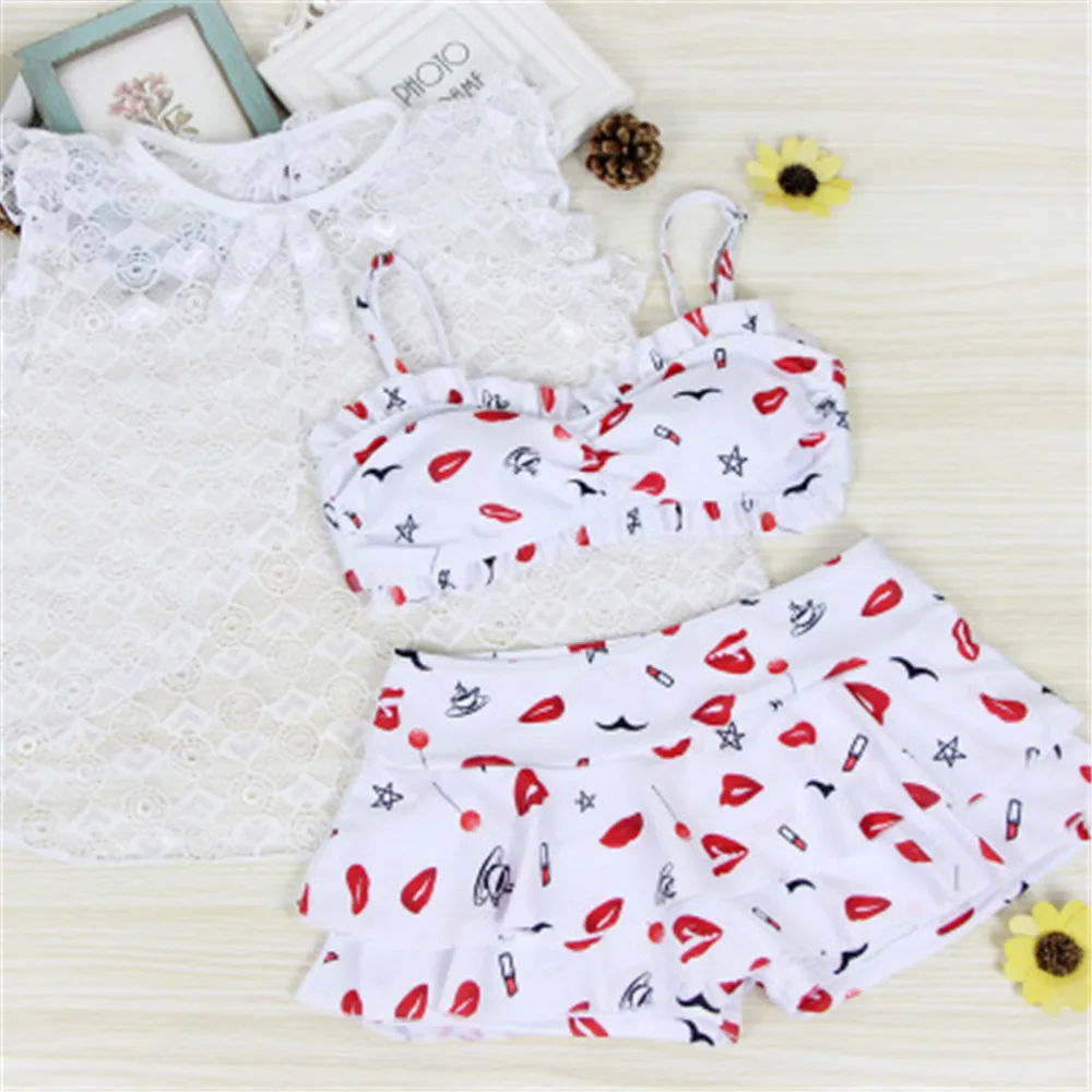 

Spearfishing Cheap 2020 kids swimwear baby girl little girls swim two pieces child swimsuit with children bikini Bathing Suits