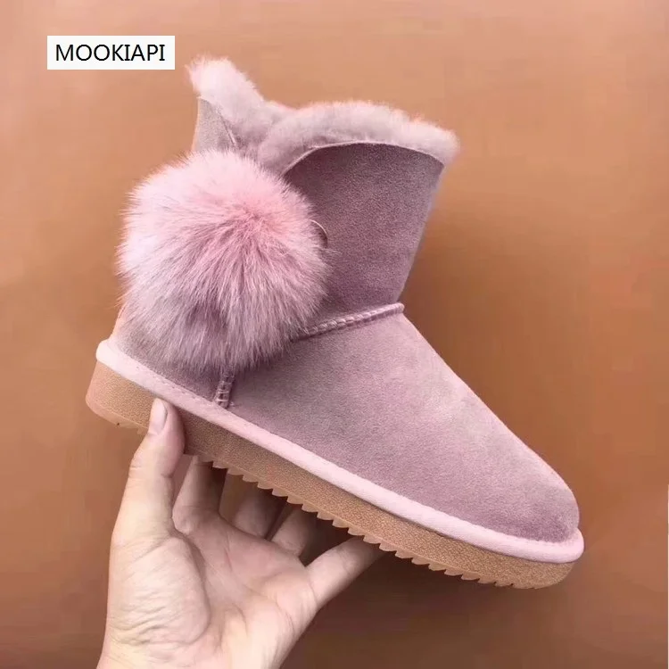 Новейшие зимние сапоги высокого качества в Европе 2019 году настоящая овчина 100%