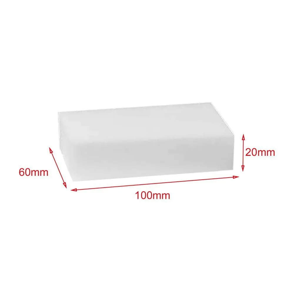 

100pcs/lot White Magic Sponge Cleaner Eraser Multi-functional Cleaner Melamine Sponge for Kitchen Bathroom Cleaning 100x60x15mm