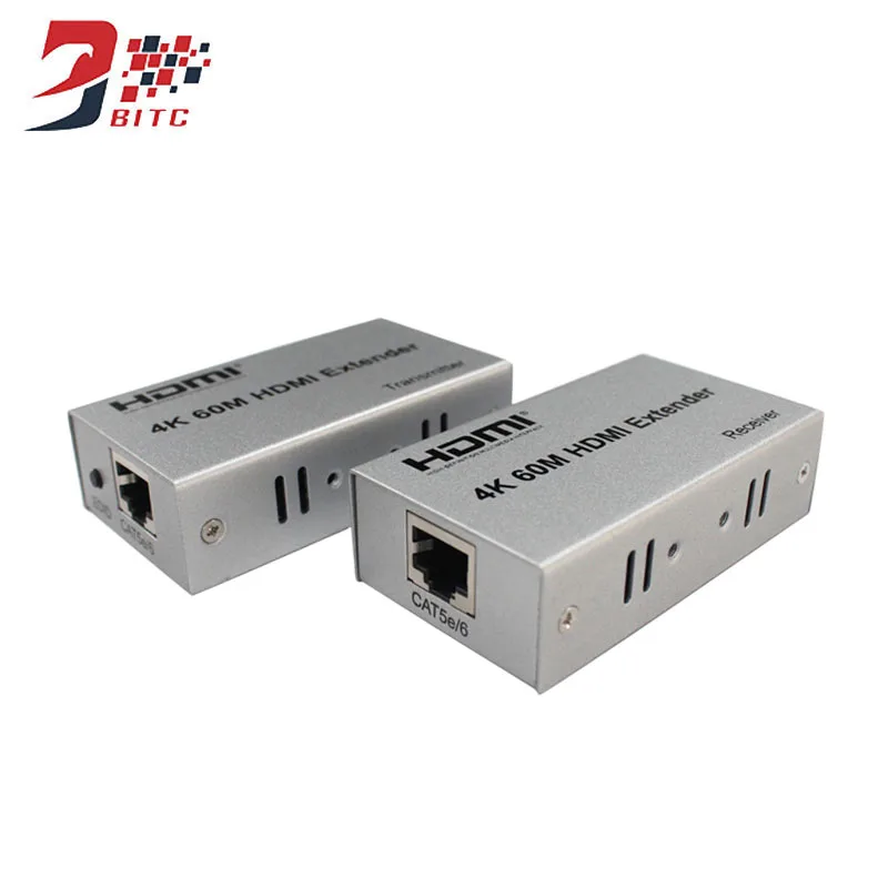 SZBITC 4K HDMI удлинитель 60 м расширение Full HD 3D HDMI сплиттер Cat5e/6 RJ45 Ethernet кабель передатчик приемник