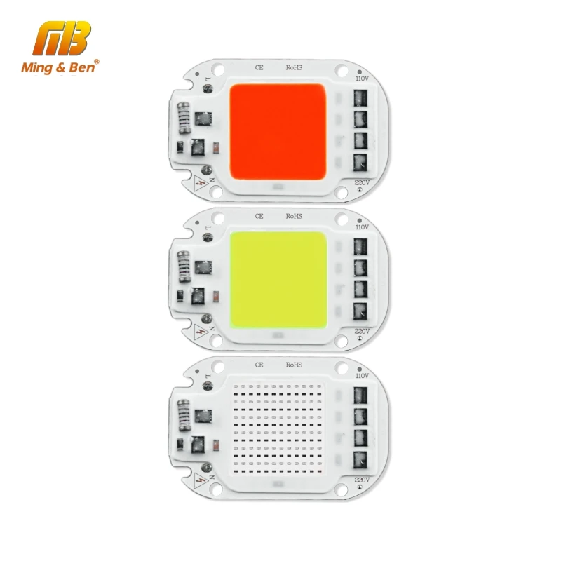 Светодиодный RGB COB Чип 30 Вт AC220V Smart IC DIY для светодиодного прожектора декоративный
