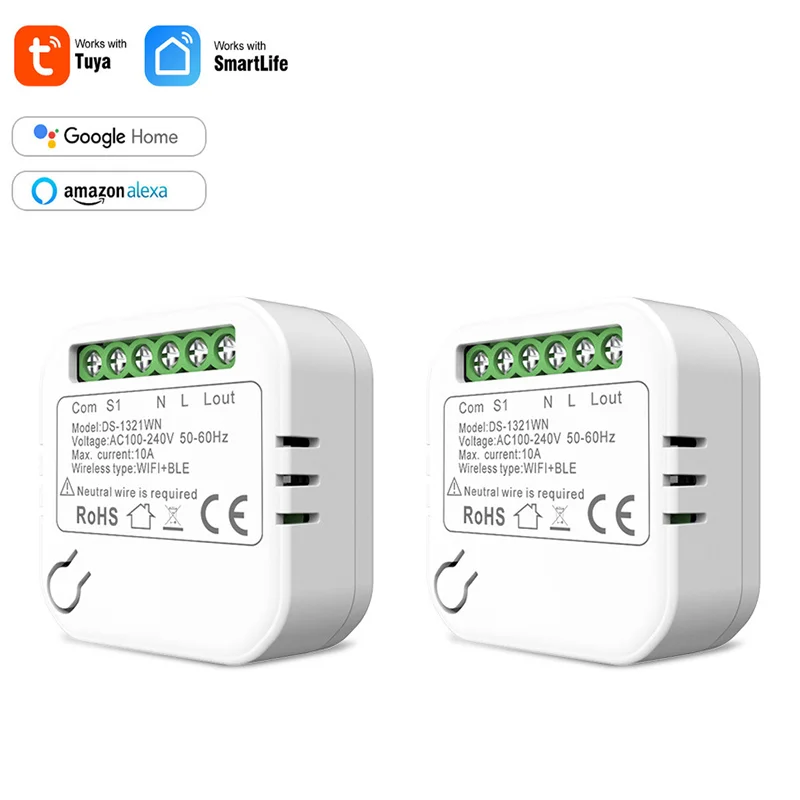 

Tuya WiFi Switch Module Smart Life Remote Voice Control Smart Light DIY Switch Module Smart Home With Alexa Google Home