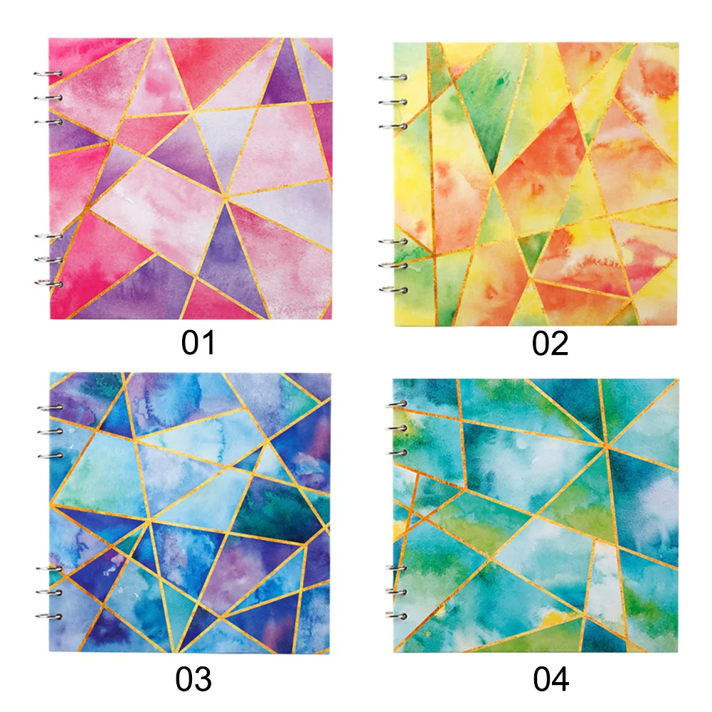 Бумажный альбом со свободными листами и акварелью 40 листов ручная роспись эскиз