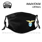 Кальций S из Италии, где играли великие мировые футболисты. Модные черные многоразовые маски с забавным дизайном, Лацио, Итальянский футбол