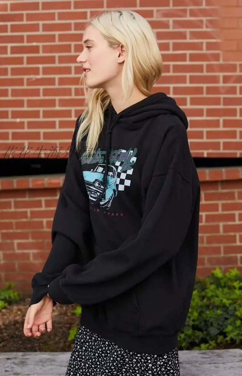 

Harajuku Vintage Car Graphic Print Woman Sweatshirts Women 2020 Winter Clothes Women Hoodie Casual Oversized Streetwear France