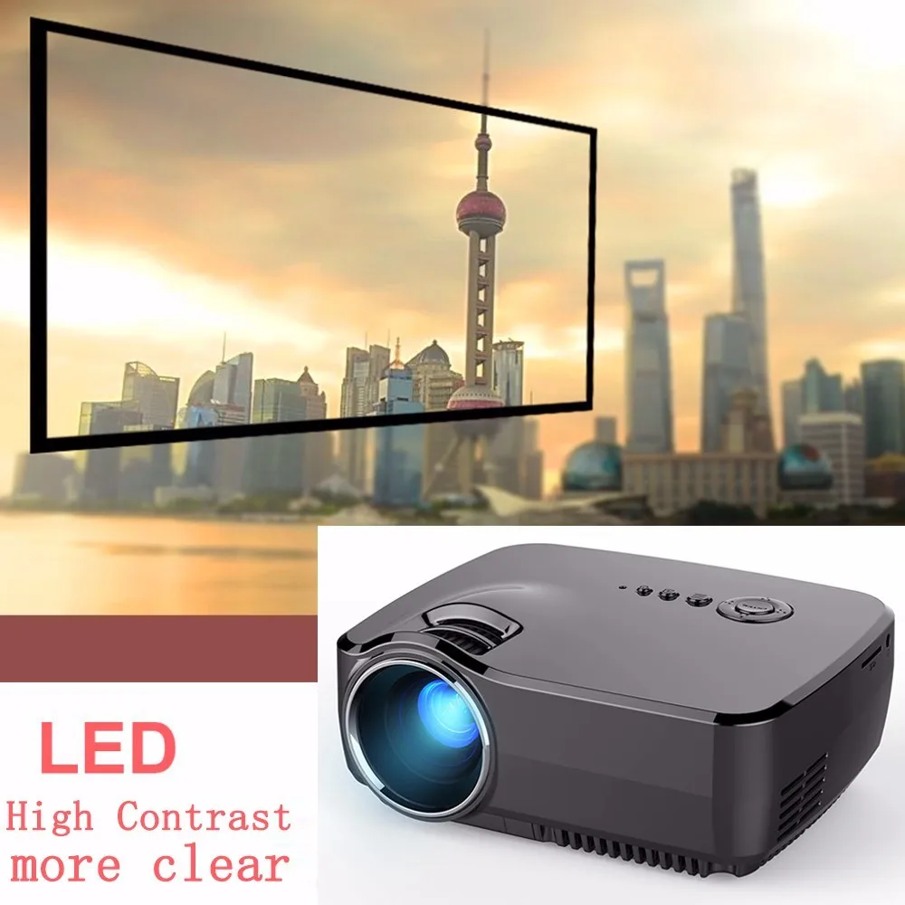Мини портативный G90 проектор Full HD для домашних кинотеатров,LED телевизоров,видеоигр с разрешением 1080