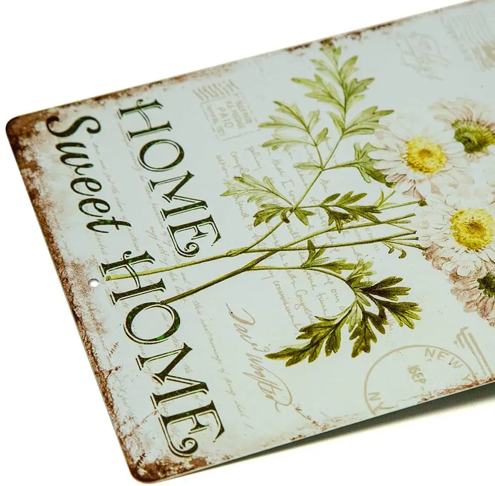 

Putuo Decor Daisy Metal Painting Home Decor Tin Sign 12x8