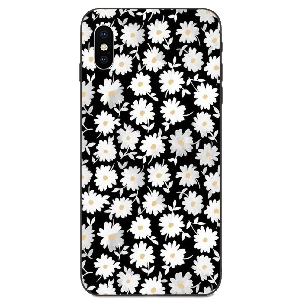Красивые белые Daisies лепестки роспись для huawei nova 2 2S 3i 4 4e 5i Y3 Y5 II Y6 Y7 Y9 Lite Plus Prime Pro 2017