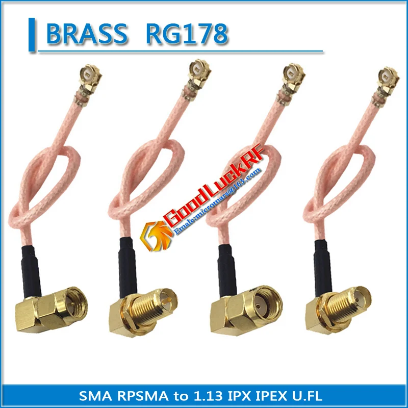 

Kit Set IPX IPEX U.FL Female to RPSMA RP-SMA RP SMA Male Female O-ring Washer Bulkhead Right Angle Pigtail Jumper RG178 Coaxial