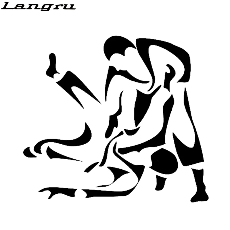 Langru 13 5*12 см таинственный Judo Graphic rаксессуары силуэт Виниловая наклейка на окно
