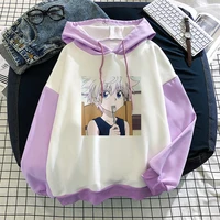 harajuku hoodies sweatshirt hunter x hunter killua zoldyck anime loose sweatshirt pullover loose oversized hoodie kawaii clothes