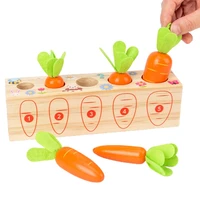 kids brain training portable pulling carrots educational toys with fitable holes