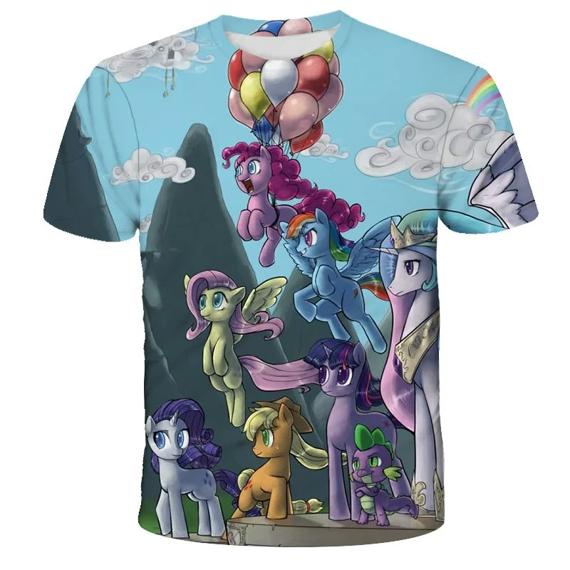 

Fashion Boys Girls 3D Unicorn Printed T-shirt Summer Tee Cute Horse Tops Casual Short Sleeve T Shirts Childrens Cartoon Clothes