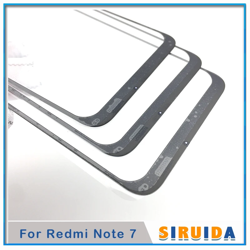 5 шт. ЖК сенсорный экран внешнее стекло с OCA клей для Xiaomi Redmi Note 7 панель экрана Запчасти для объективов