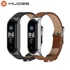 Браслет для Xiaomi Mi Band 6 5 4 3, металлический ремешок из искусственной кожи