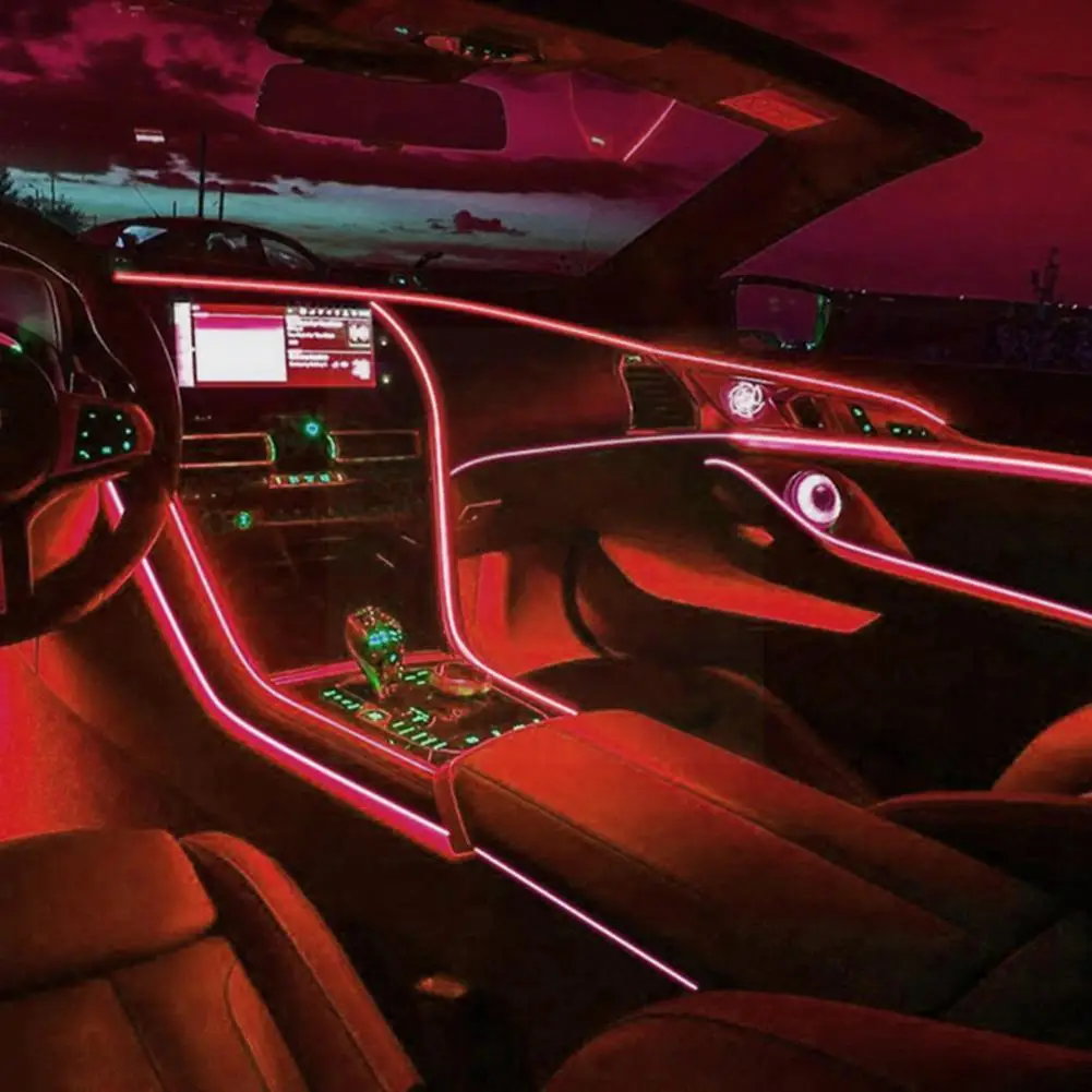 Лента EL Wire M3S0 неоновая декоративная лампа для украшения автомобиля плоский