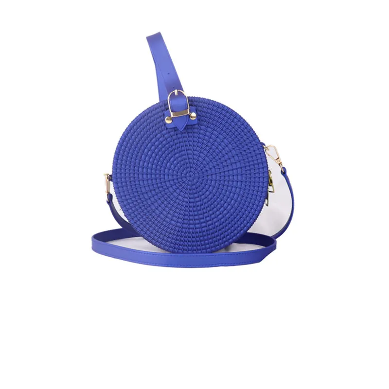 

Large Capacity PVC Women Ball Shape Cross Body Woven Shoulder Bag Ladies Luxury Brand Handbag Round Jelly Bag With Top Handle