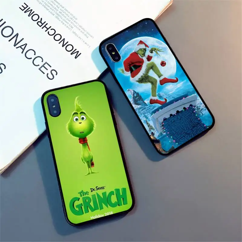 

the Green of Monster Grinch Phone Case for iPhone 13 11 12 7 8 Pro X XS Max XR Samsung A S 10 30 51 Plus pro mobile bags