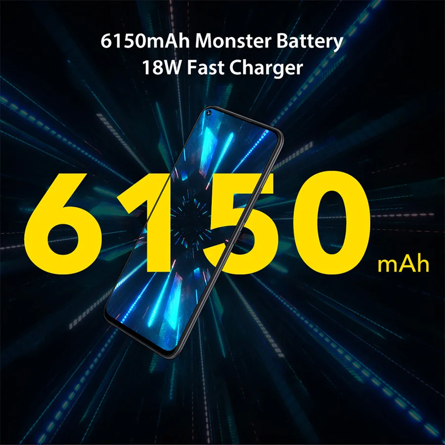 UMIDIGI Power 3 Android 10 48-мегапиксельная четырехъядерная AI камера 6150 мАч 6 53 &quotFHD + 4 Гб 64 ГБ