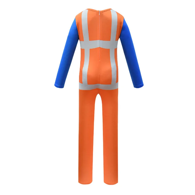 

New Kids Boys Girl Engineer Jumpsuit Cosplay Costume Funny Halloween Party Performance Costume for Children Role Play Costumes